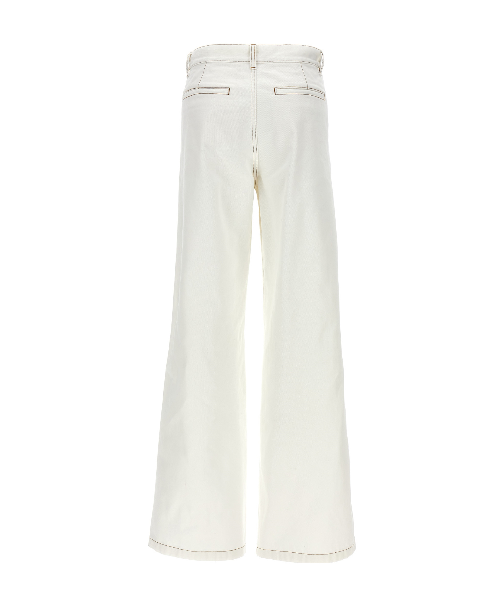 Dries Van Noten Belt-loop Casual Pants In White