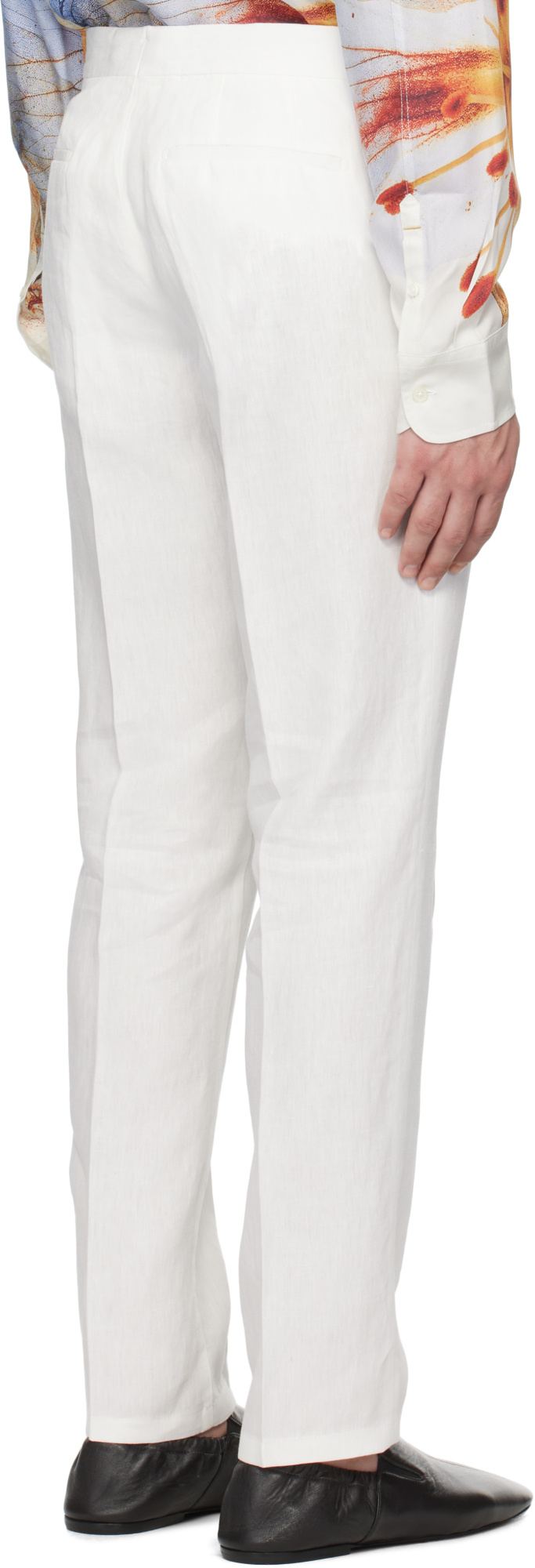 Orlebar Brown Carsyn Tapered Pleated Linen And Cotton-blend Trousers In White