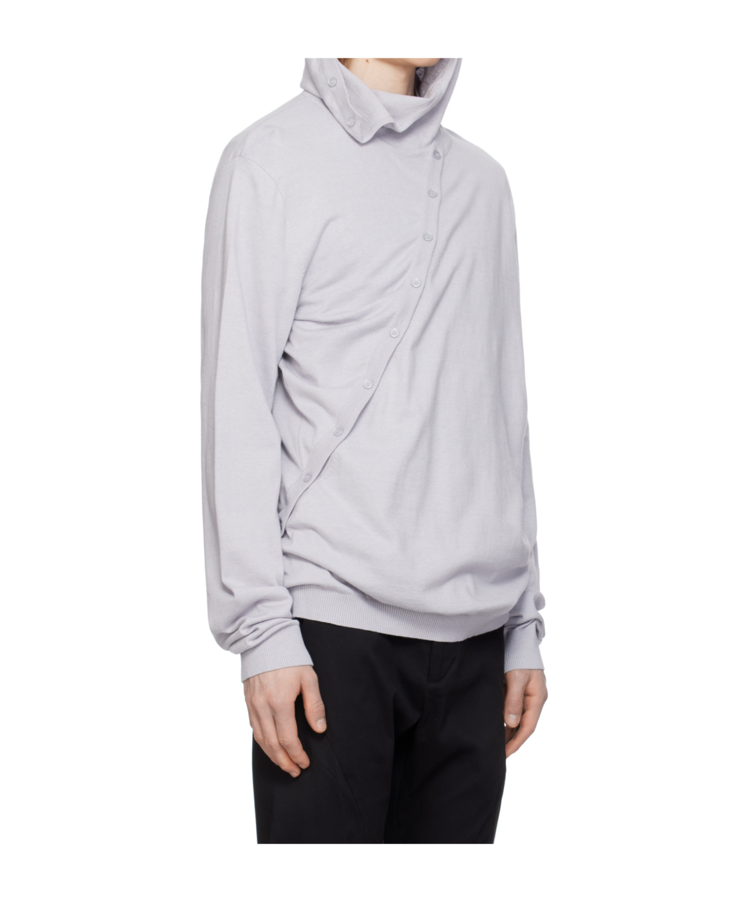 Post Archive Faction (paf) Gray 8.0 Knit Center Hoodie In Gray