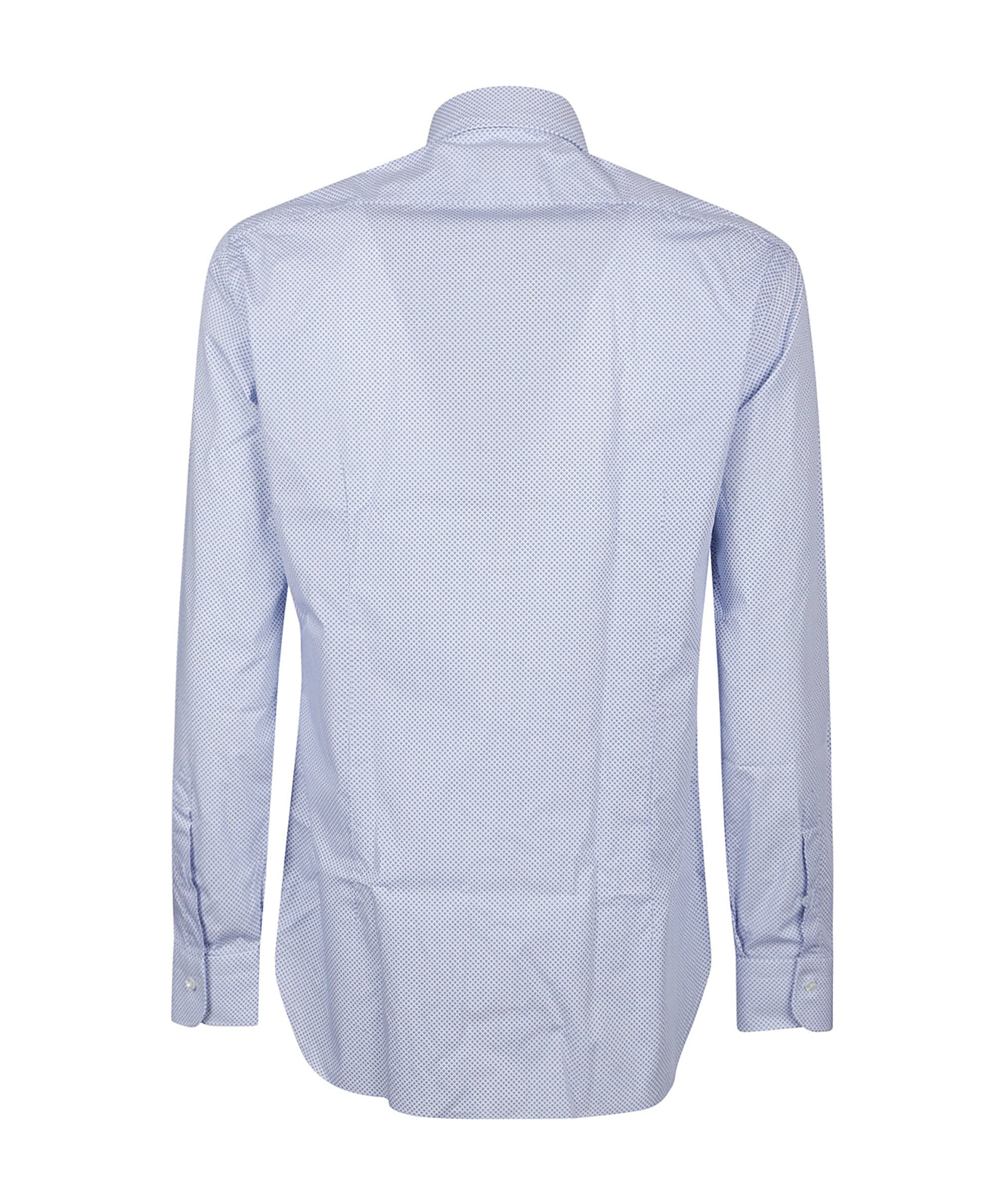 Barba Napoli Long Sleeve Neck Shirt In White