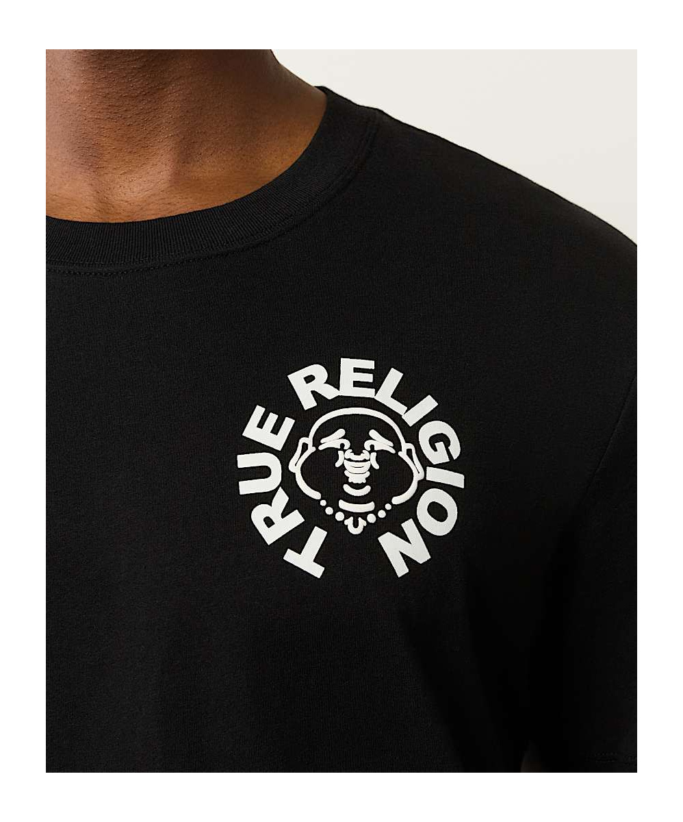 True Religion Puff Print Buddha Face Tee