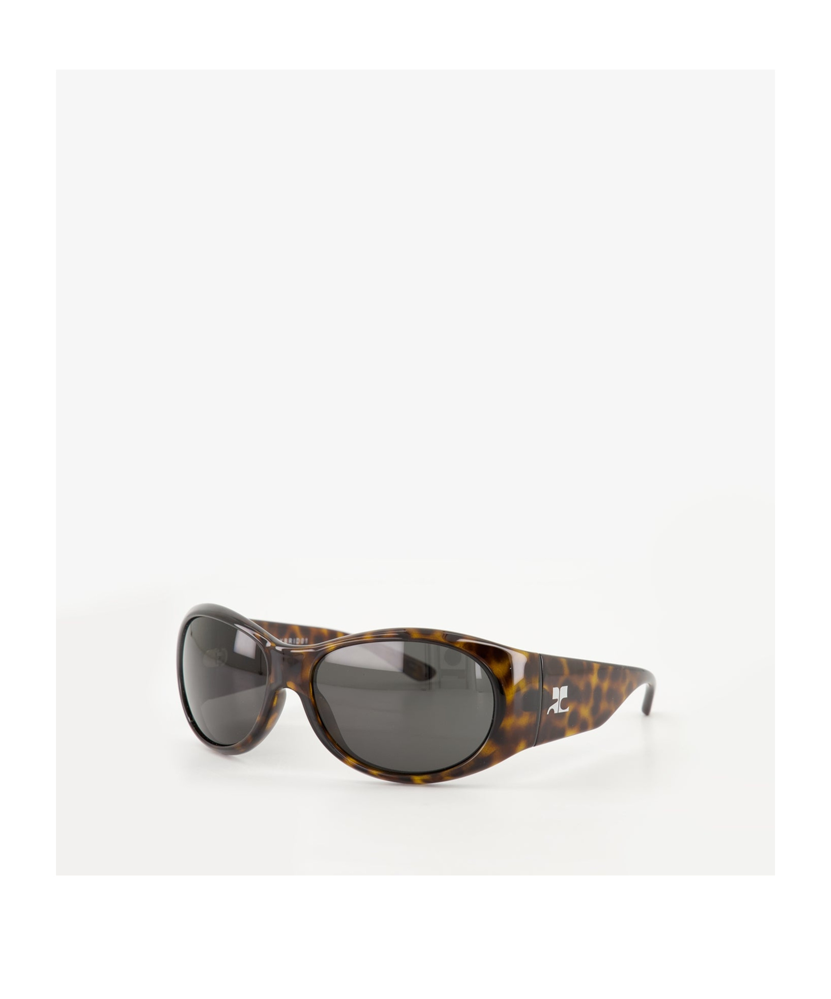 Shop Courrèges Hybrid 01 Acetate Sunglasses In Black