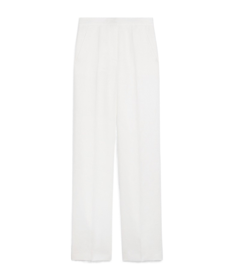 Max Mara Linen Trousers In White