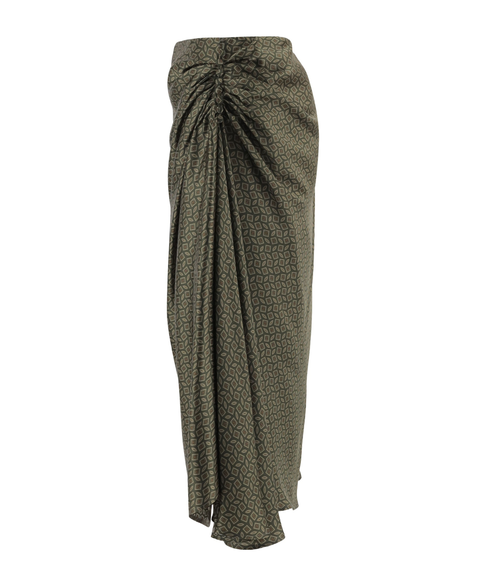 Dries Van Noten Pleated Skirt In Animal Print