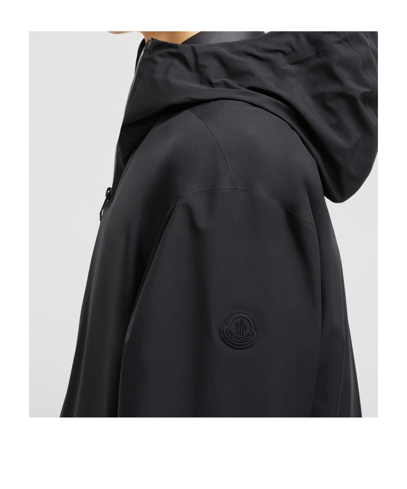 Moncler Hooded Casual Jacket In Black