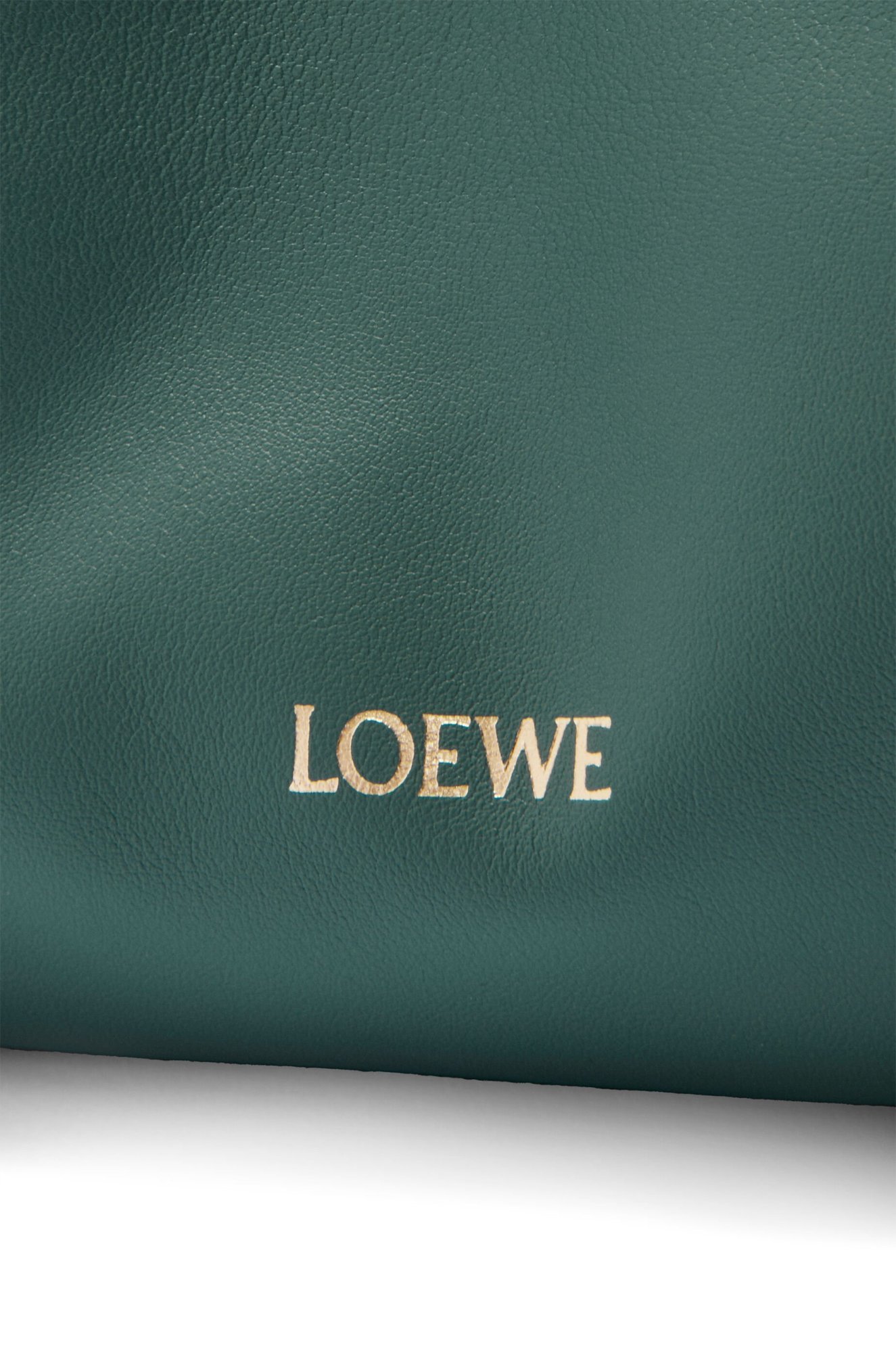 Loewe Medium Leather Flamenco Purse In Green