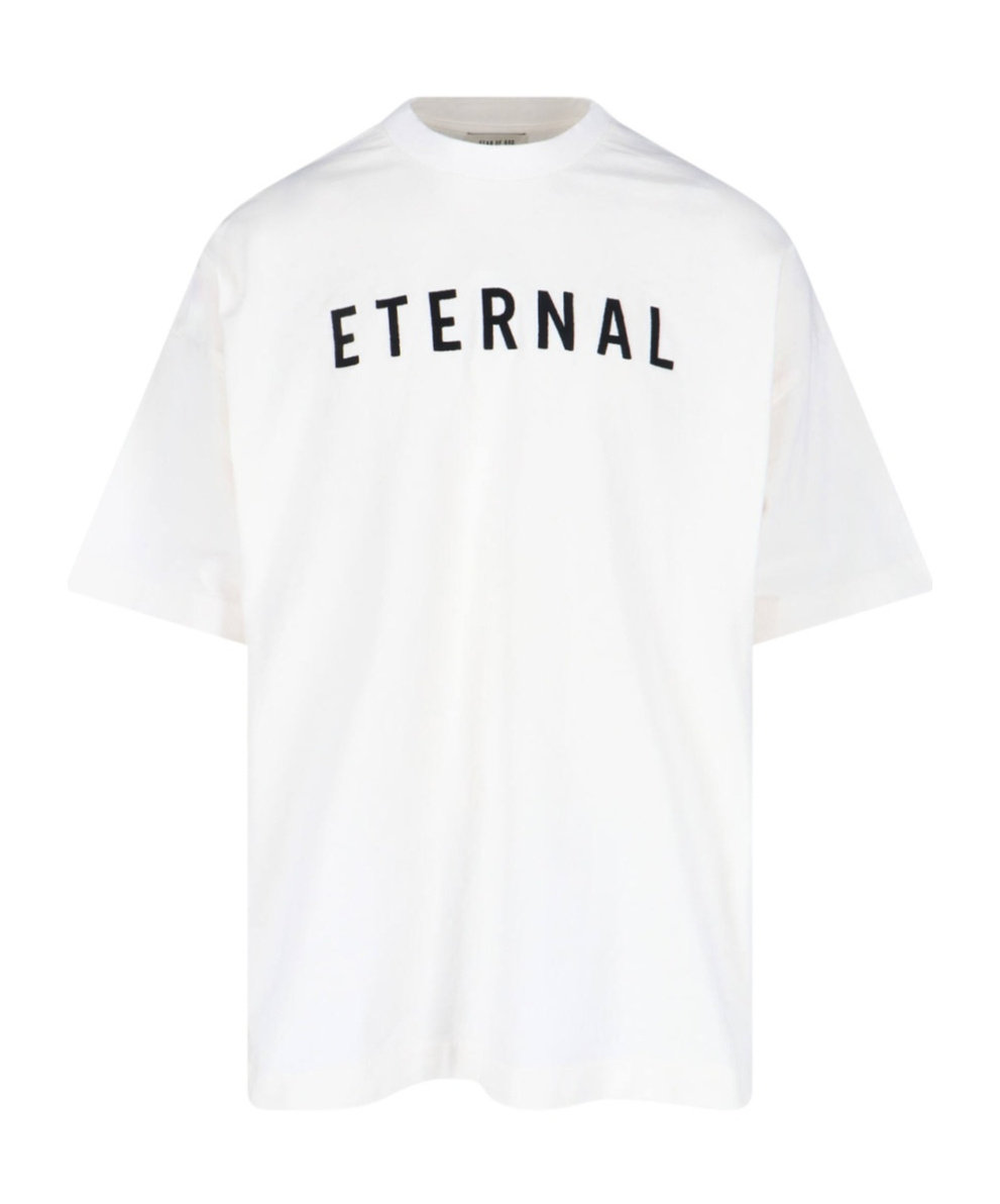 Fear Of God Eternal Oversized Logo-detailed Cotton-jersey T-shirt In White