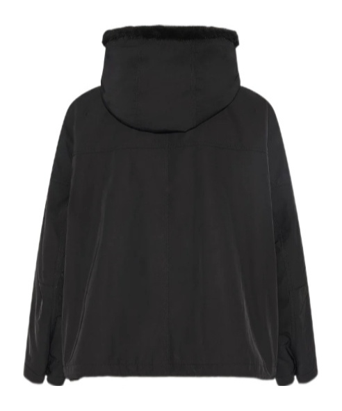 Yves Salomon Short Reversible Parka In Black