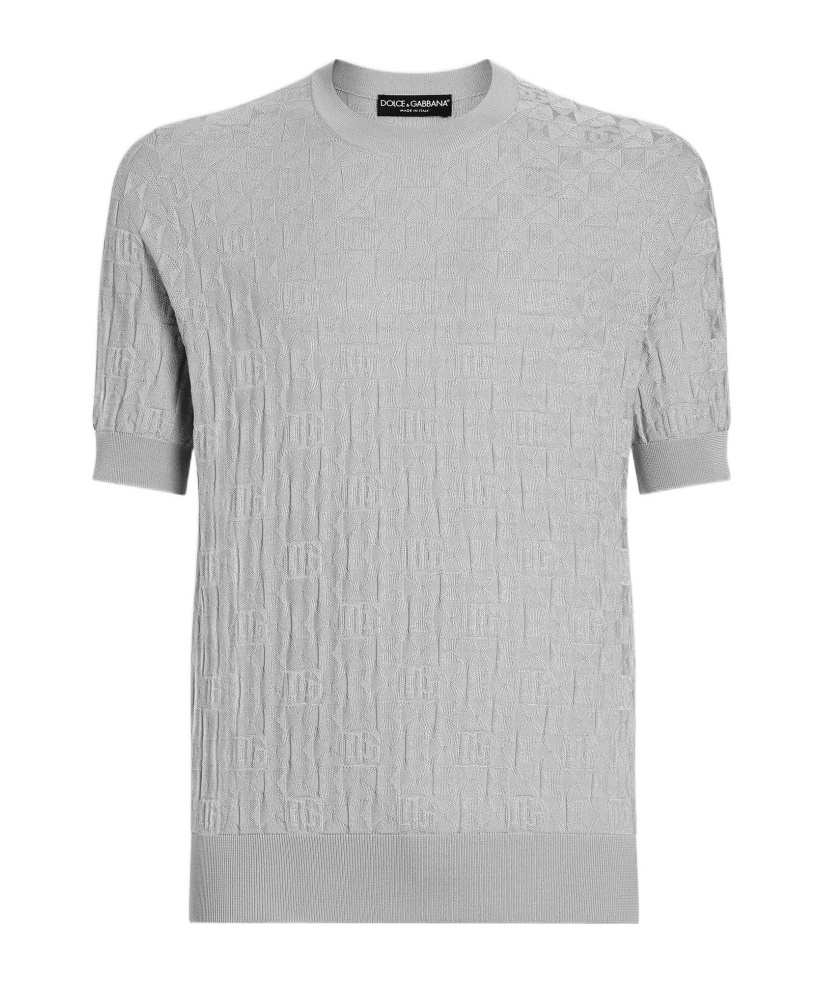 Dolce & Gabbana Textured-knit Short-sleeve Top