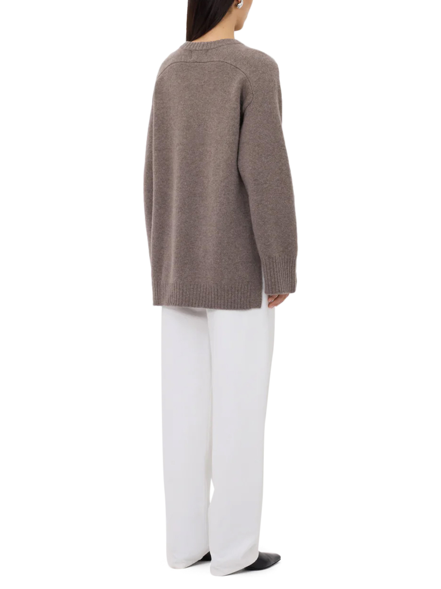 Loulou Studio Crew Neck Sweater In Brown