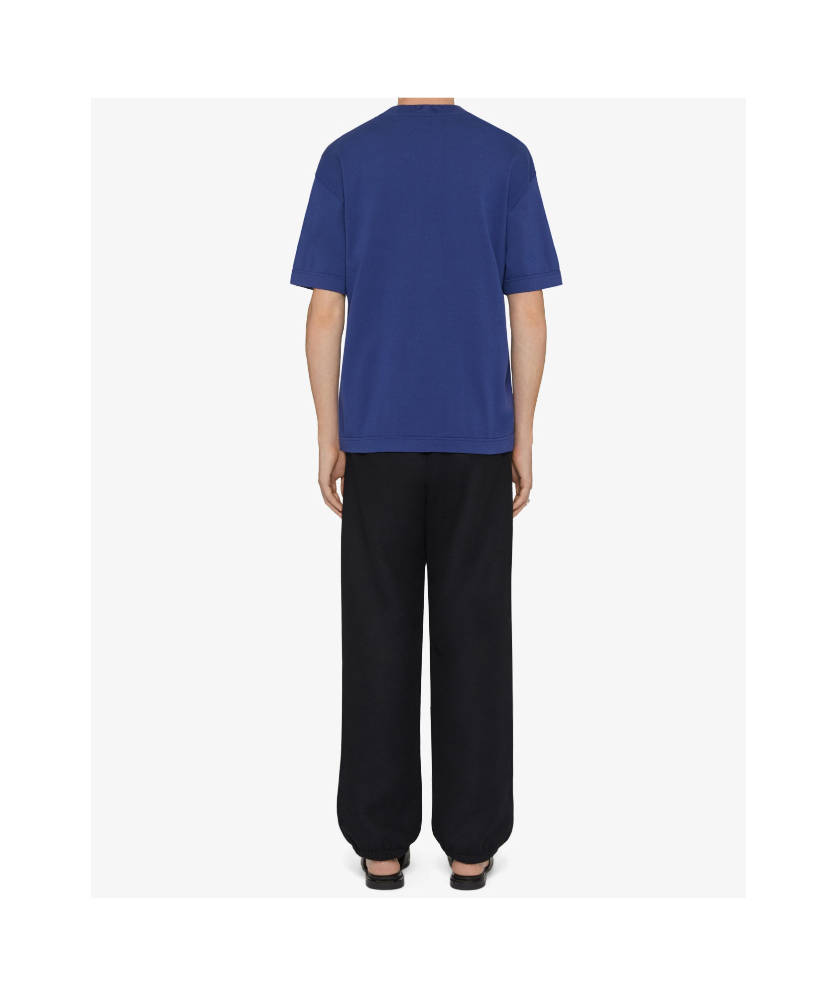 Givenchy T-shirt In Knit With Hubert Objects In Sapphire Blue
