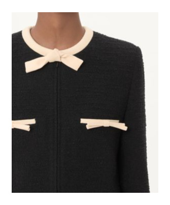 Valentino Wool Tweed Jacket In Black