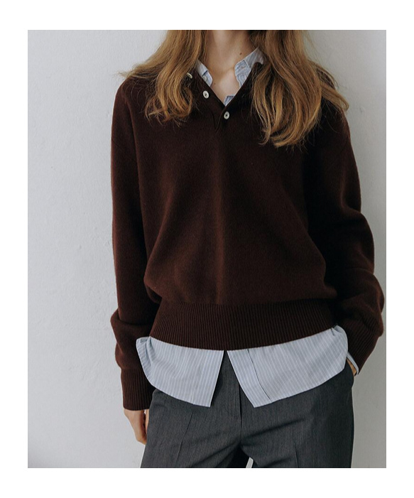 Dunst Polo Collar Cashmere Knitwear In Black