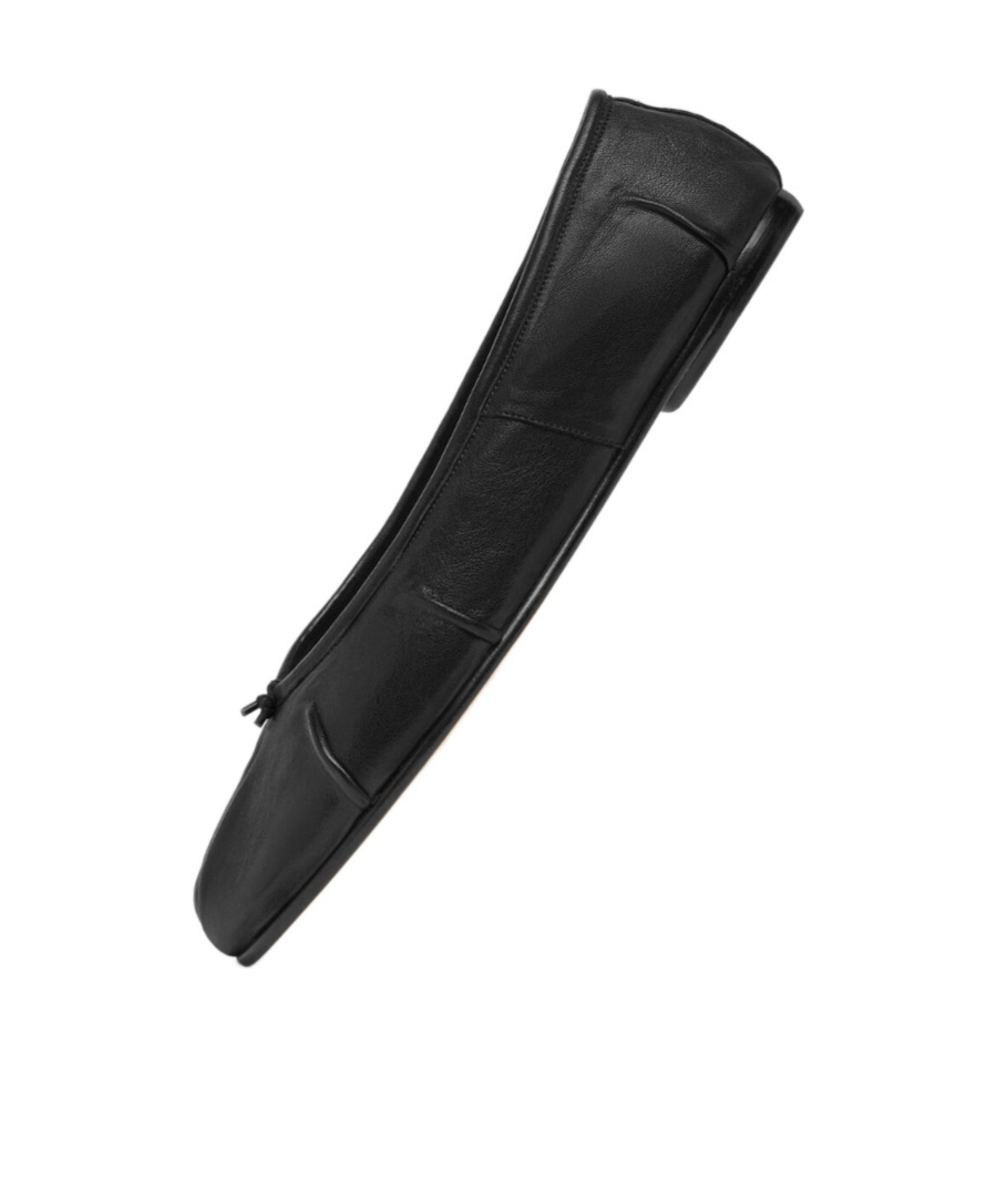 Maison Margiela Tabi Leather Split-toe Ballerina Flats In Black