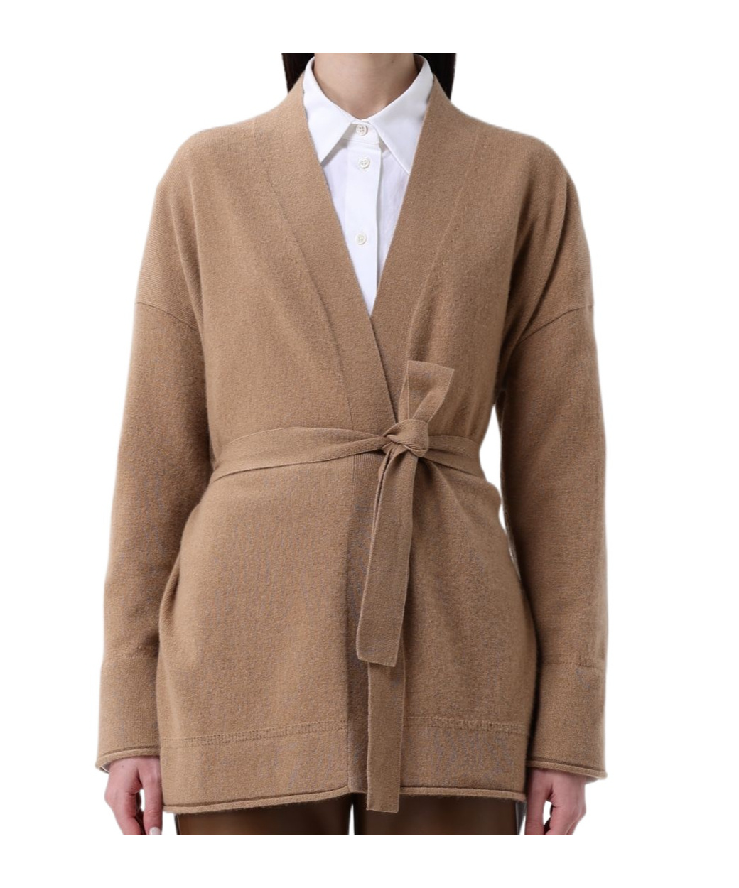 Max Mara Cardigan Woman Camel In Brown