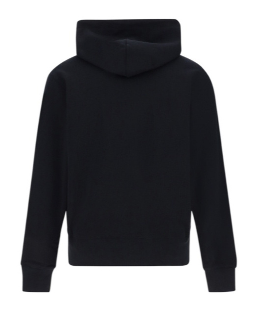 Acne Studios Mens Black Fennis Branded Cotton-jersey Hoody M In Black