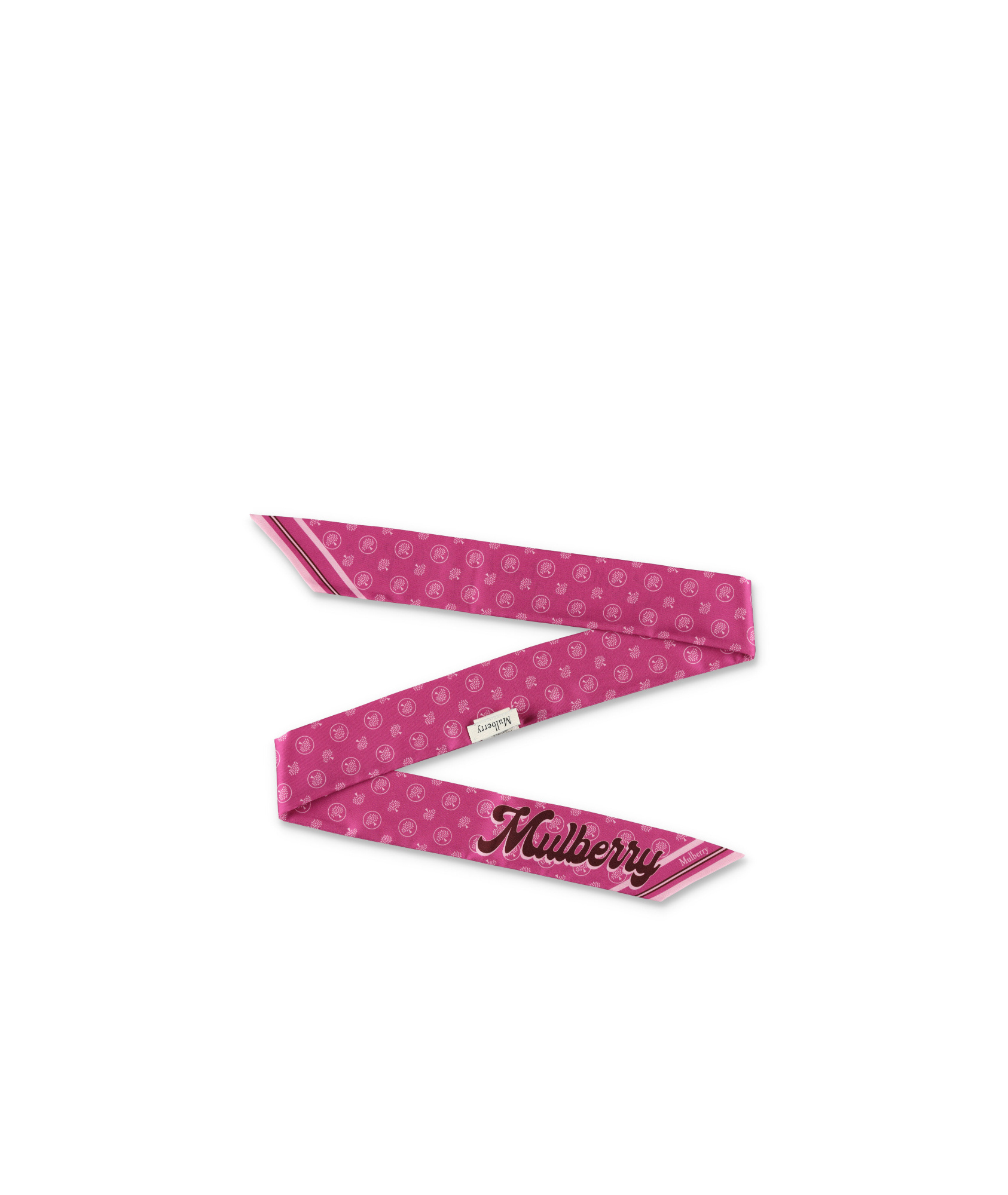 Mulberry Logo-print Scarf In Pink
