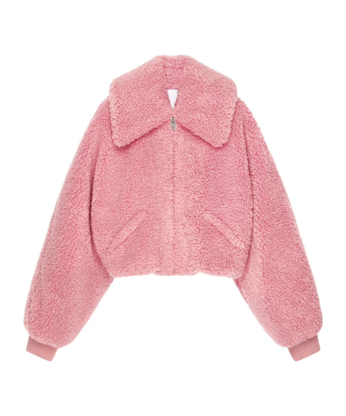 Givenchy Cropped Blouson In Shearling Effect In Pink