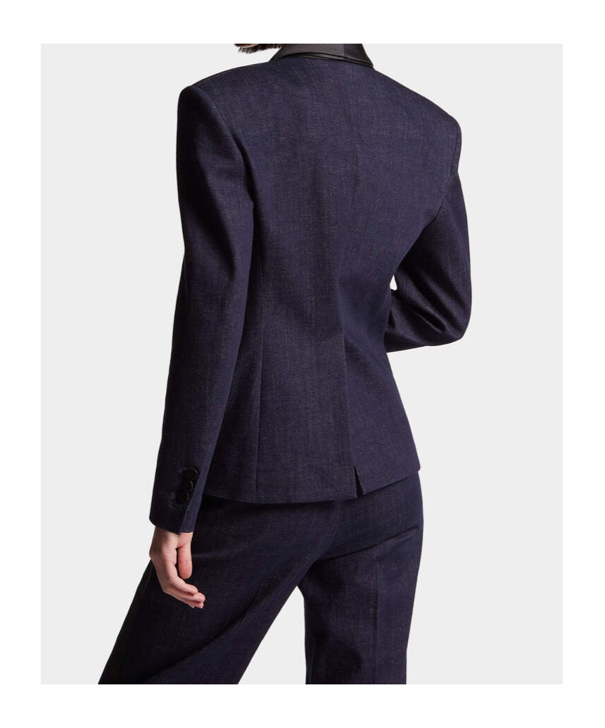 Dsquared2 Shawl-lapels Single-breasted Blazer In Navy