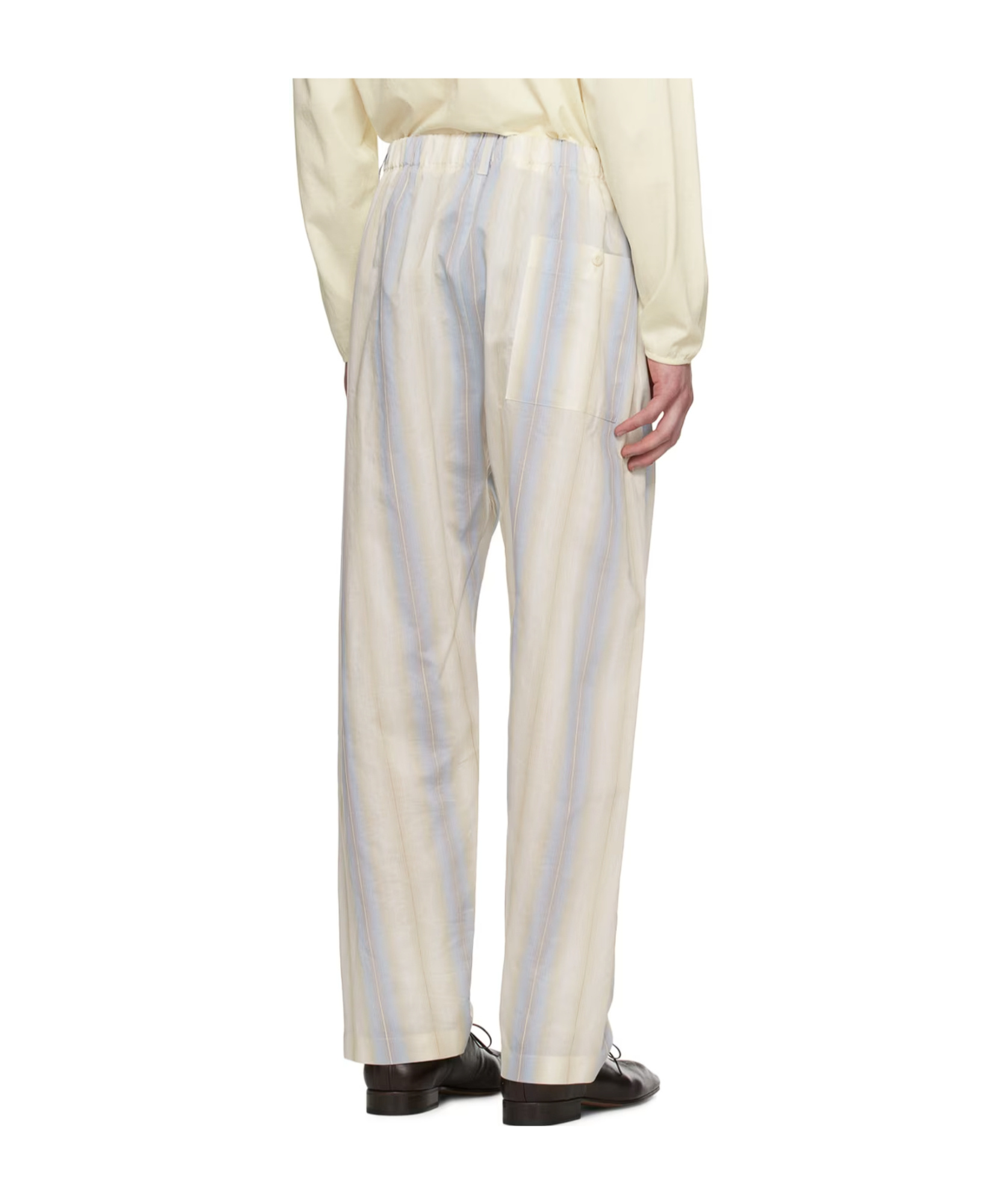 Lemaire Relaxed Striped Casual Pants In Multicolor