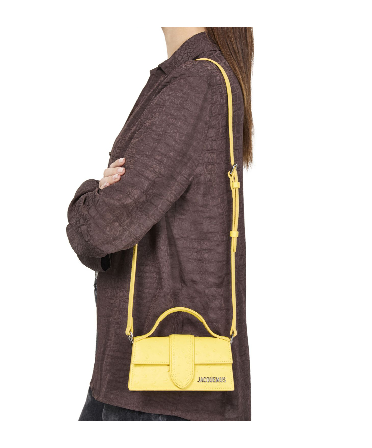 Shop Jacquemus Flip Shoulder Bag In Yellow