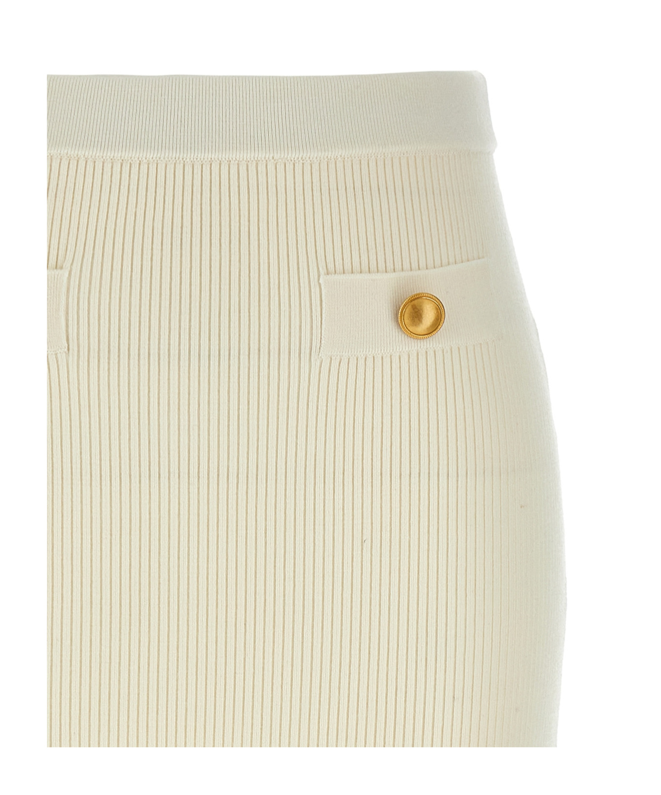 スカート Alessandra Rich Ribbed Stretch Wool And Cashmere Midi Skirt Alessandra Rich Ribbed Stretch Wool And Cashmere Midi Skirt