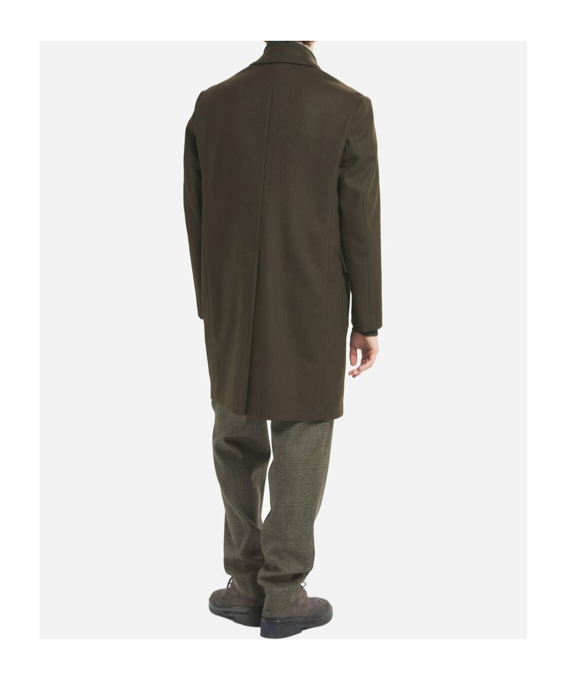 Barena Venezia Cappotto Doppio Petto Gazabin Caramal 75 Lana 25 Poliamidica Coats Green In Black