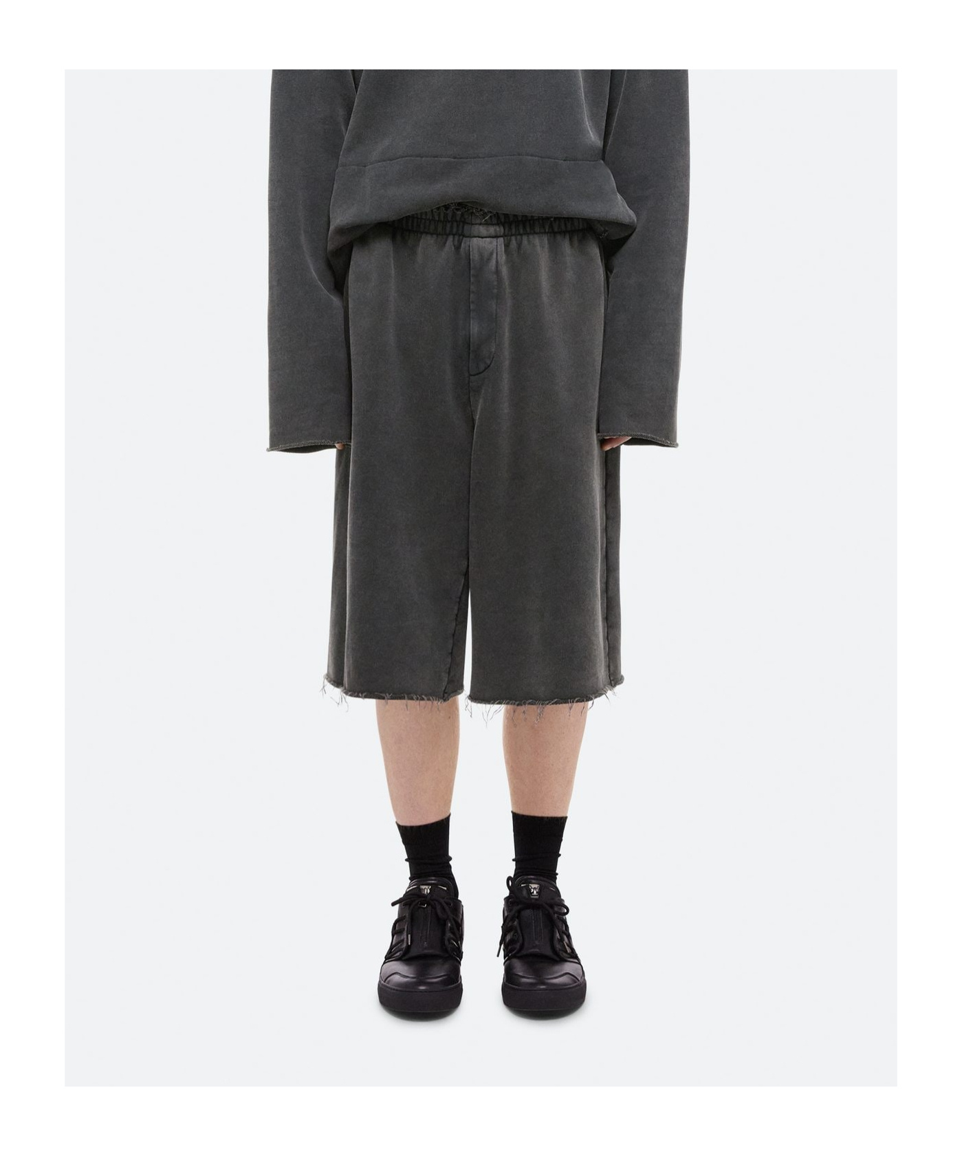 Helmut Lang Elastic Waist Shorts In Black