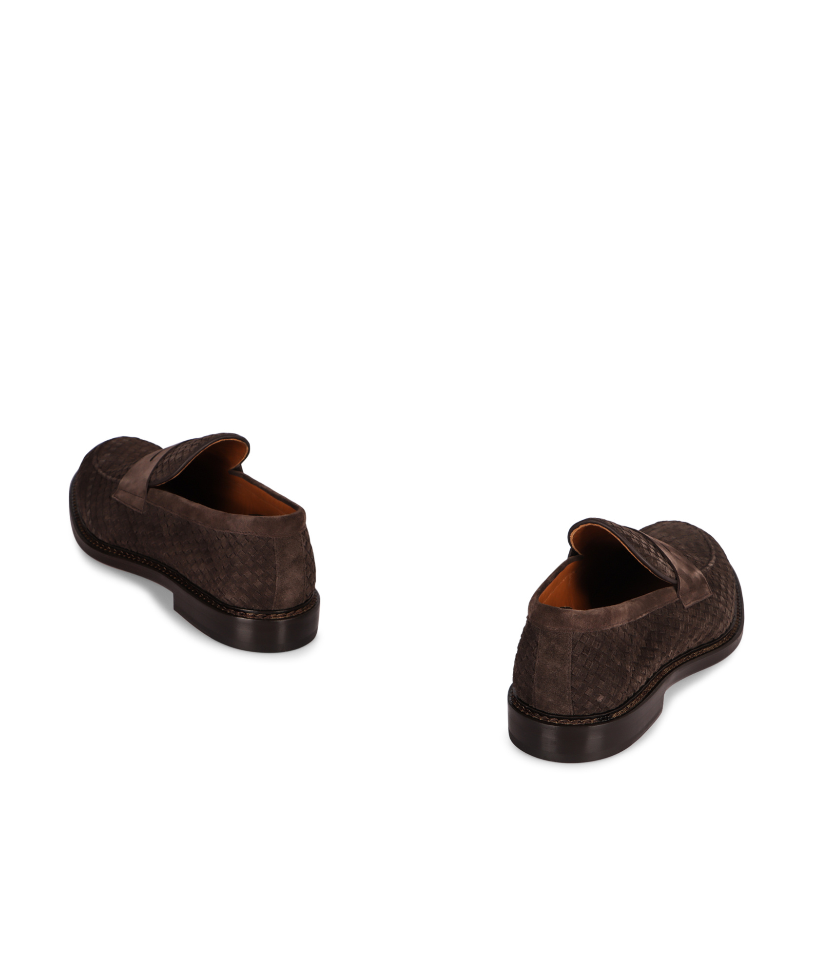 Doucal's Round Toe Loafers In Dark Brown