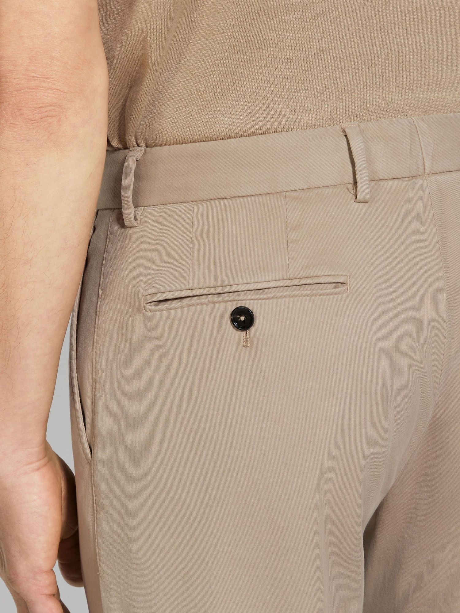 Zegna Five Pocket Cotton Pants In Nude