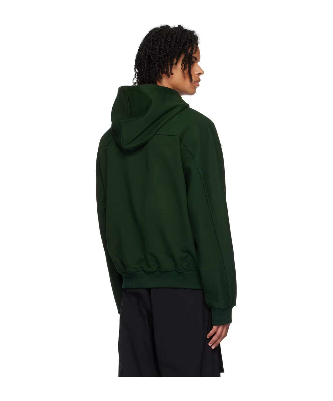 Juunj Drawstring Hooded Hoodie In Black