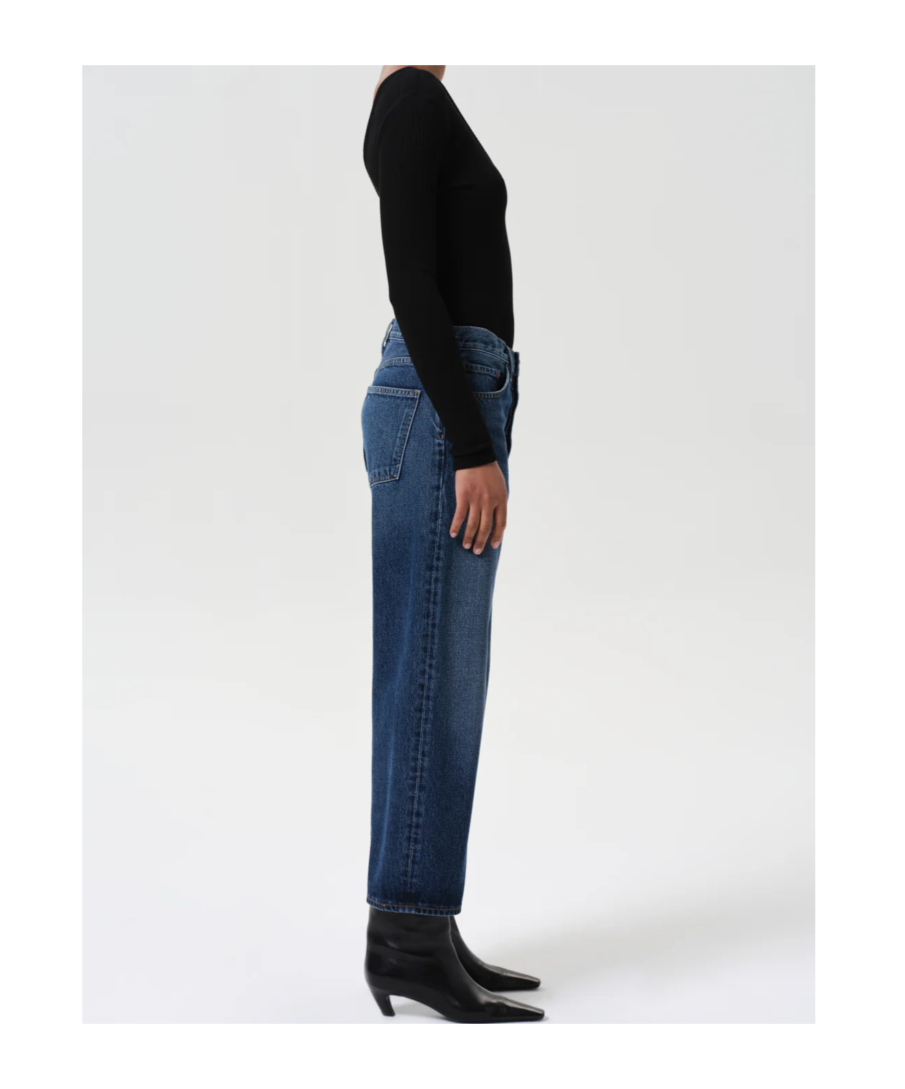 Agolde Arc Cotton Jeans In Blue