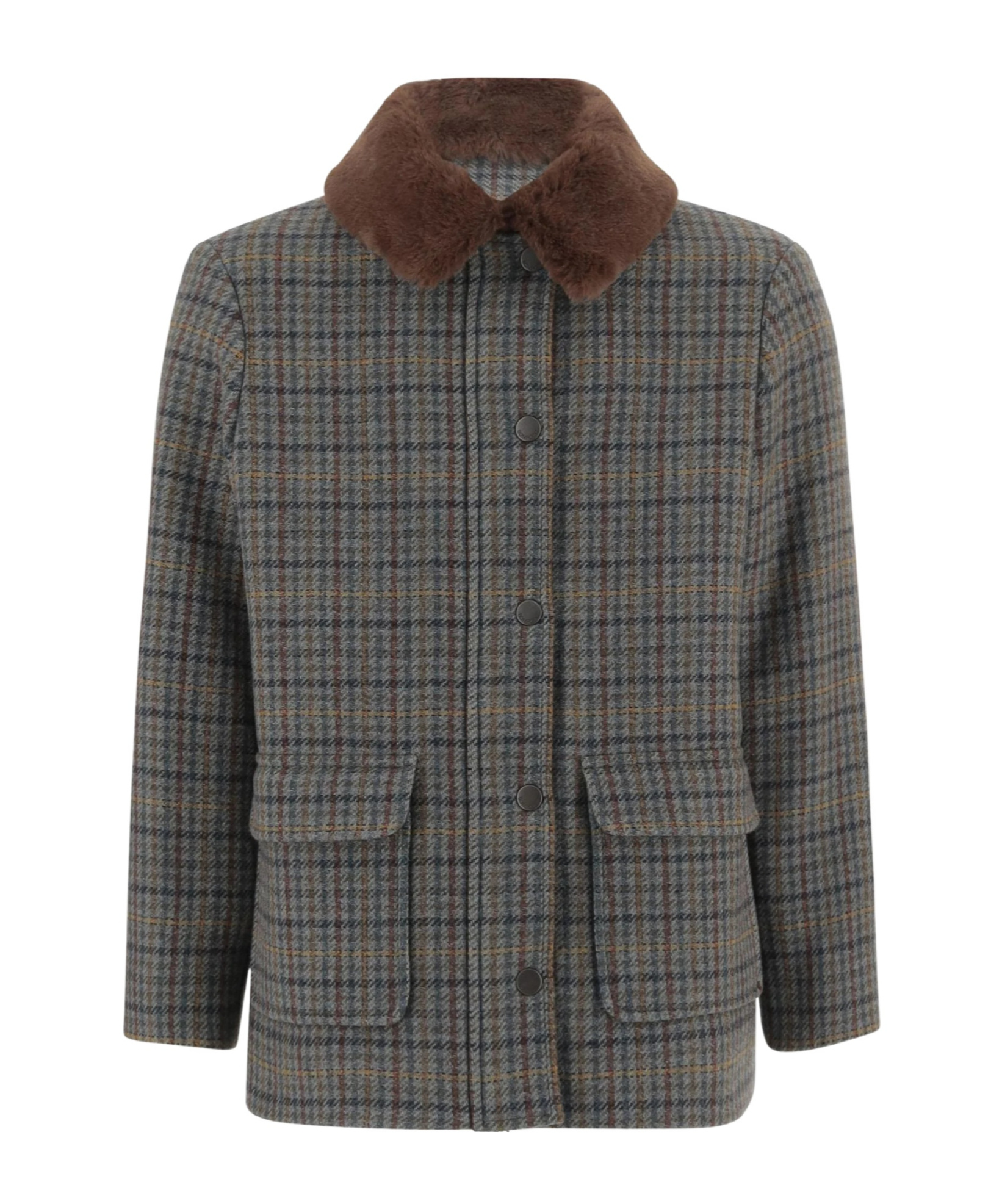 Bonpoint Lapel Long-sleeved Coat In Gray