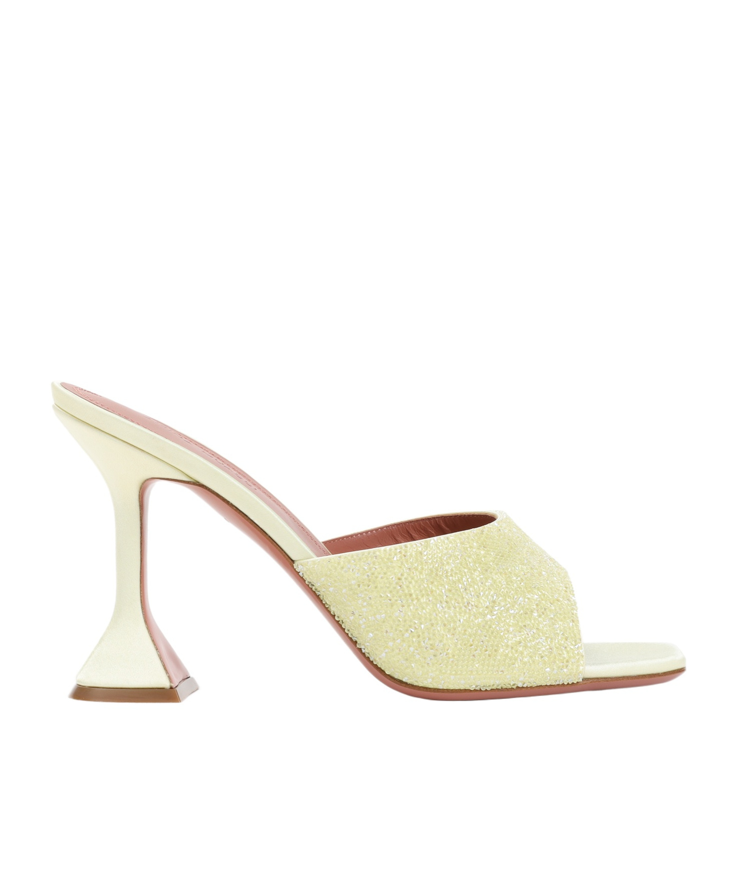 Shop Amina Muaddi Square Toe High Heel Sandals