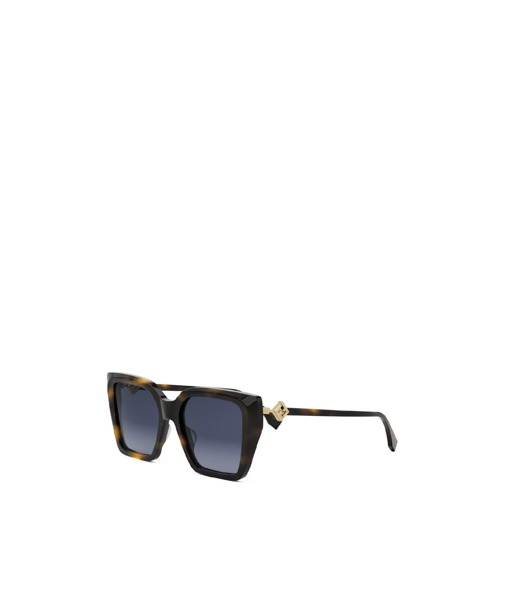 Fendi Fe40161i Ff Diamonds 52w Havana Sunglasses In Gray