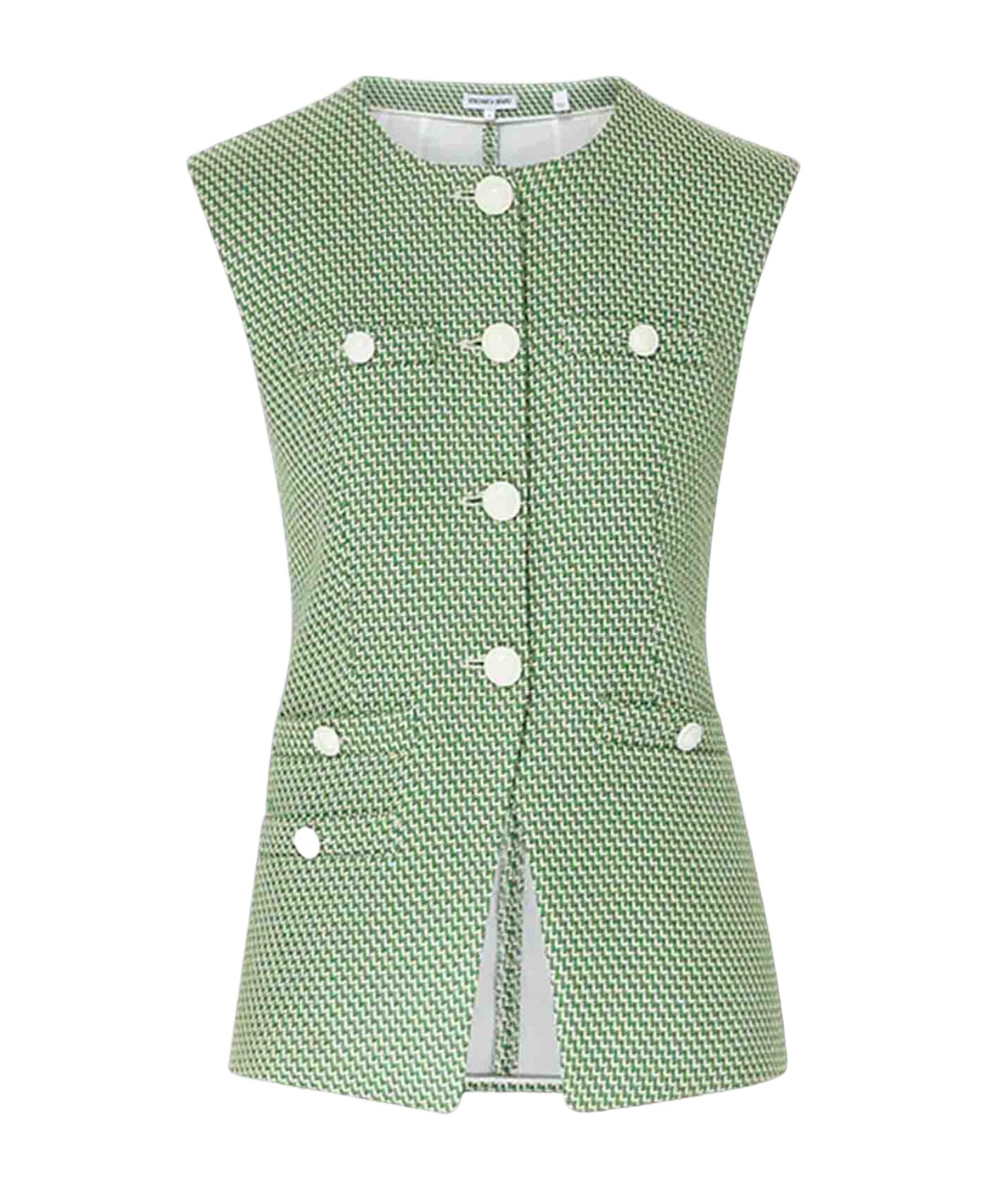 Veronica Beard Tamara Tailored Vest In Green