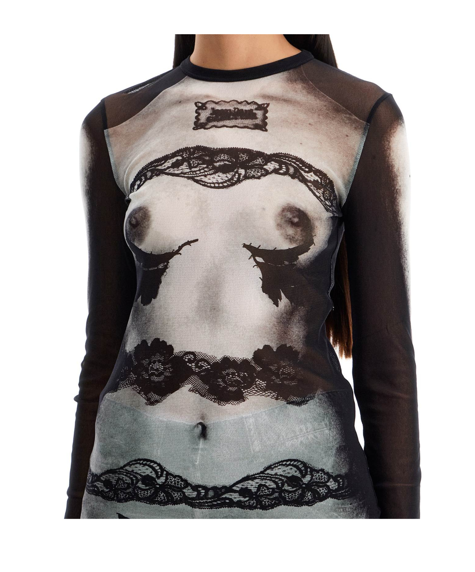 Shop Jean Paul Gaultier Graphic-print T-shirt In Black
