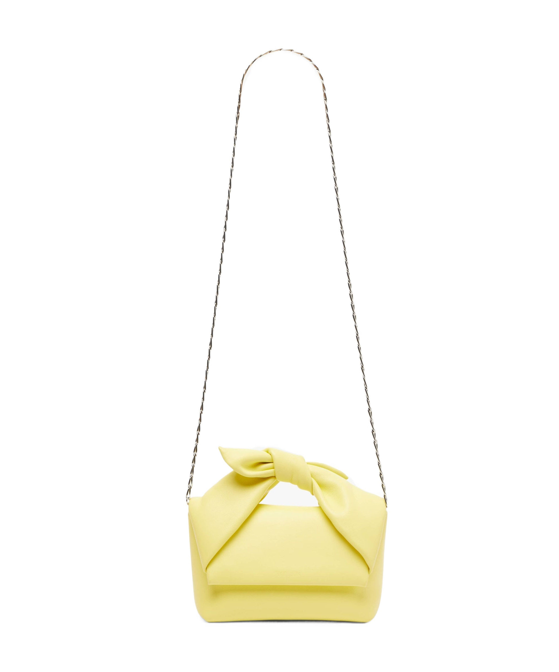 Jw Anderson Medium Bow Twister Tote Bag In Yellow