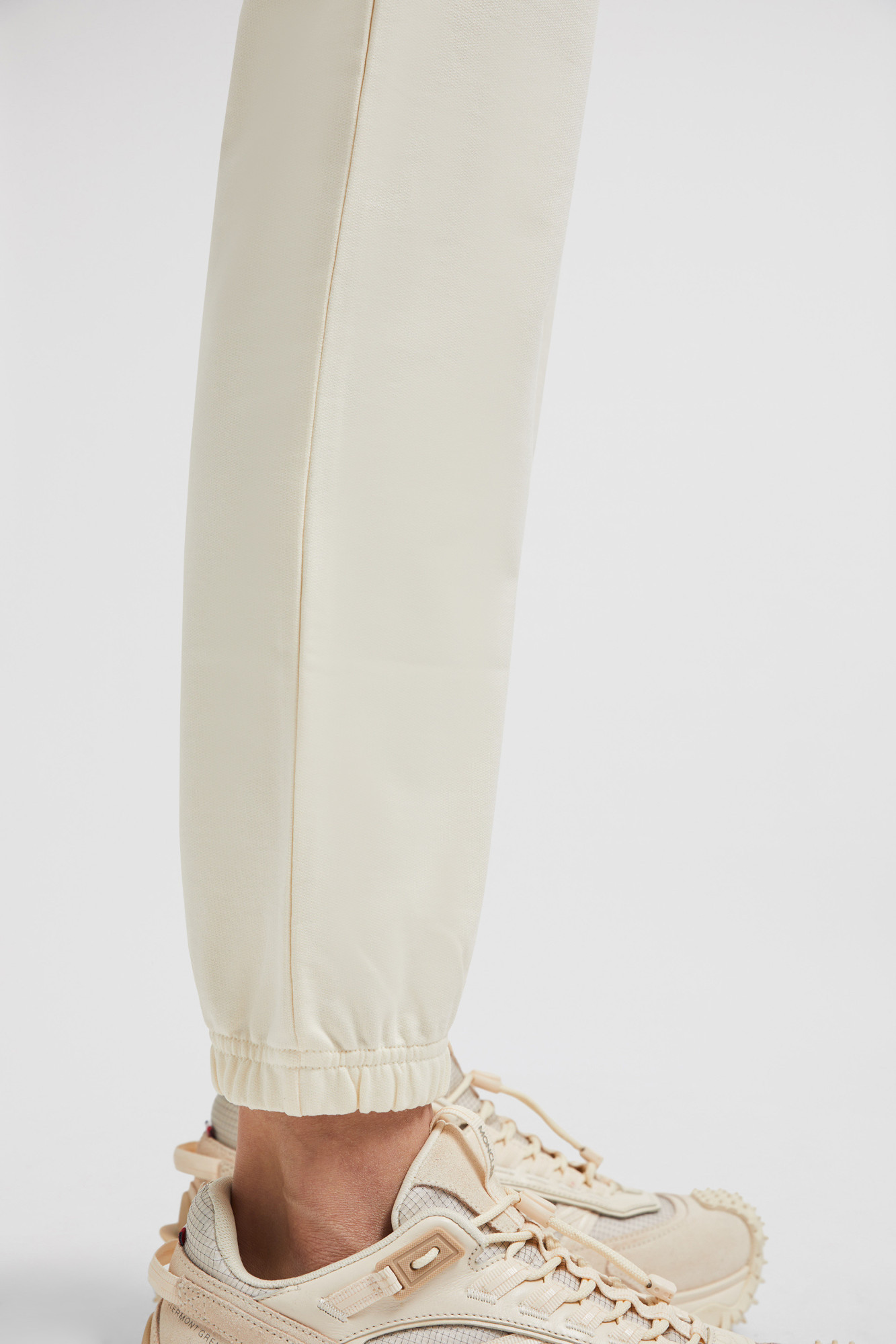 MONCLER LOGO PATCH COTTON TRACKPANTS