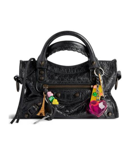 Balenciaga Women's Le City Mini Bag With Charms In Black In Black