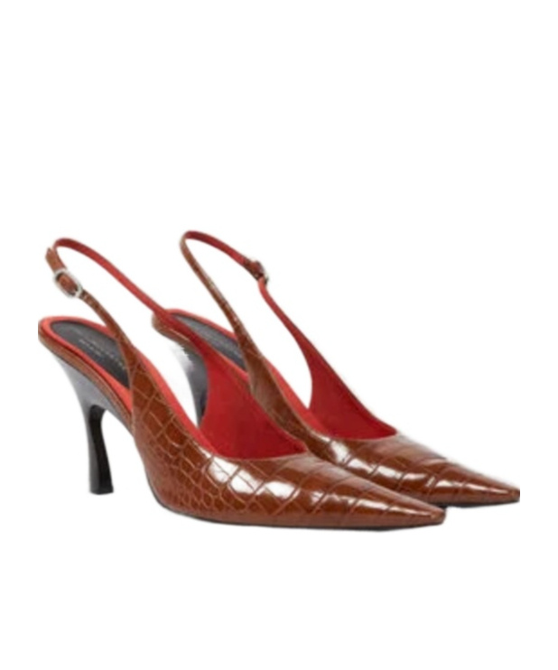 Stella Mccartney Elsa Pointed Toe Slingbacks In Brown