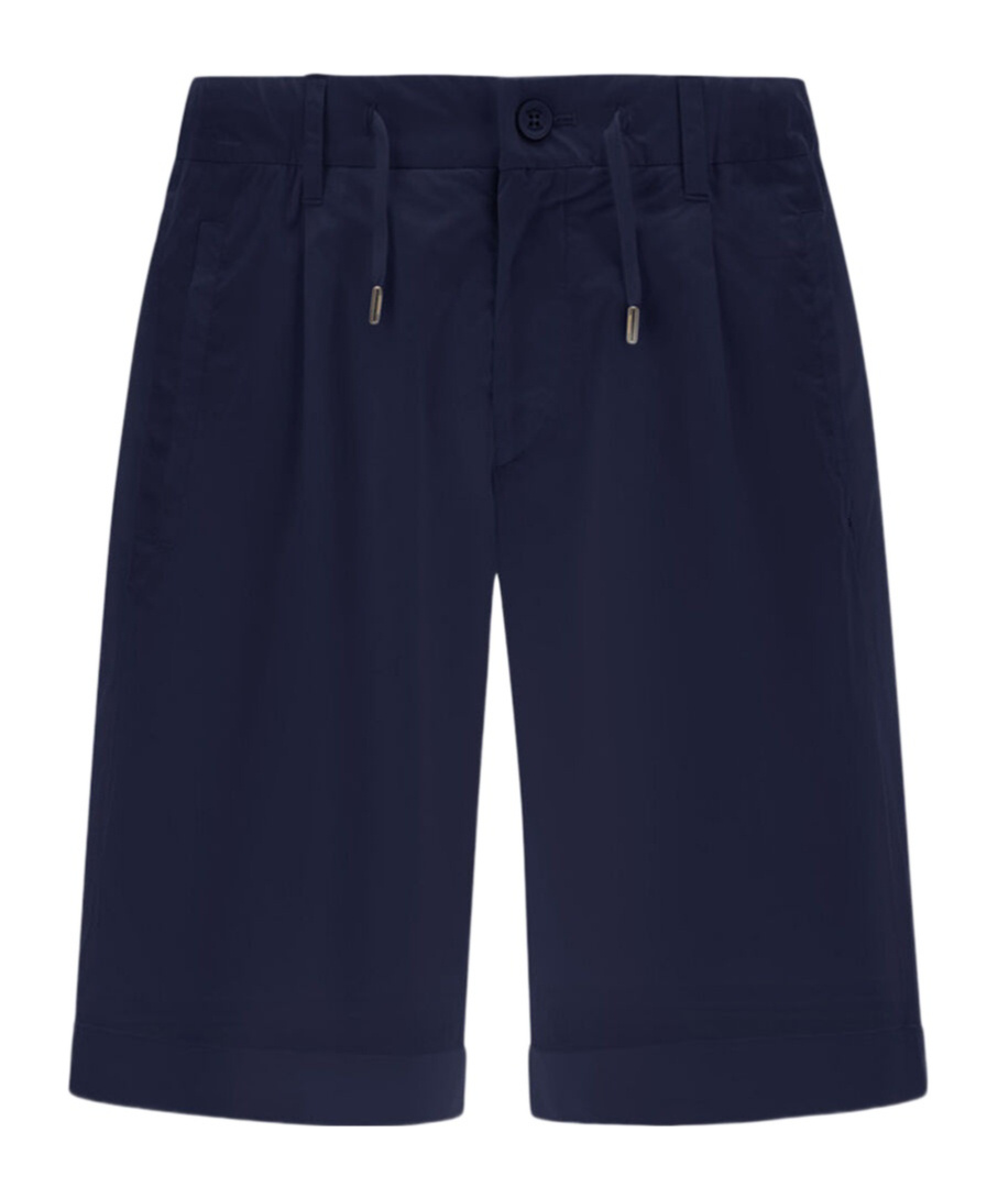 Herno Drawstring Logo Shorts In Blue