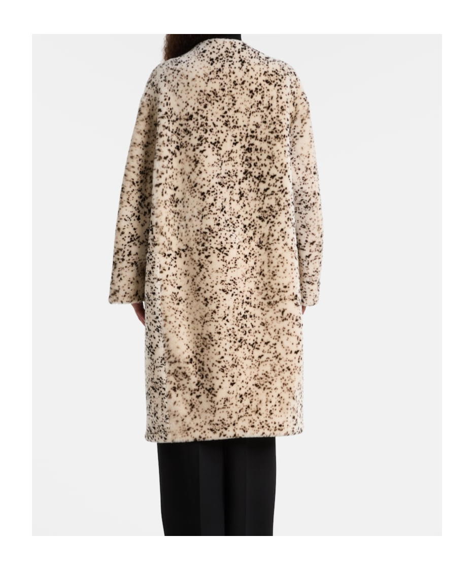 Totême Toteme Stracciatella Shearling Coat In Brown