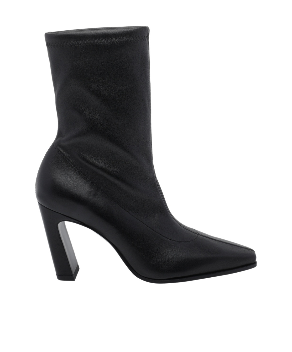 Stuart Weitzman Stassi Stretch-leather Ankle Boots In Black