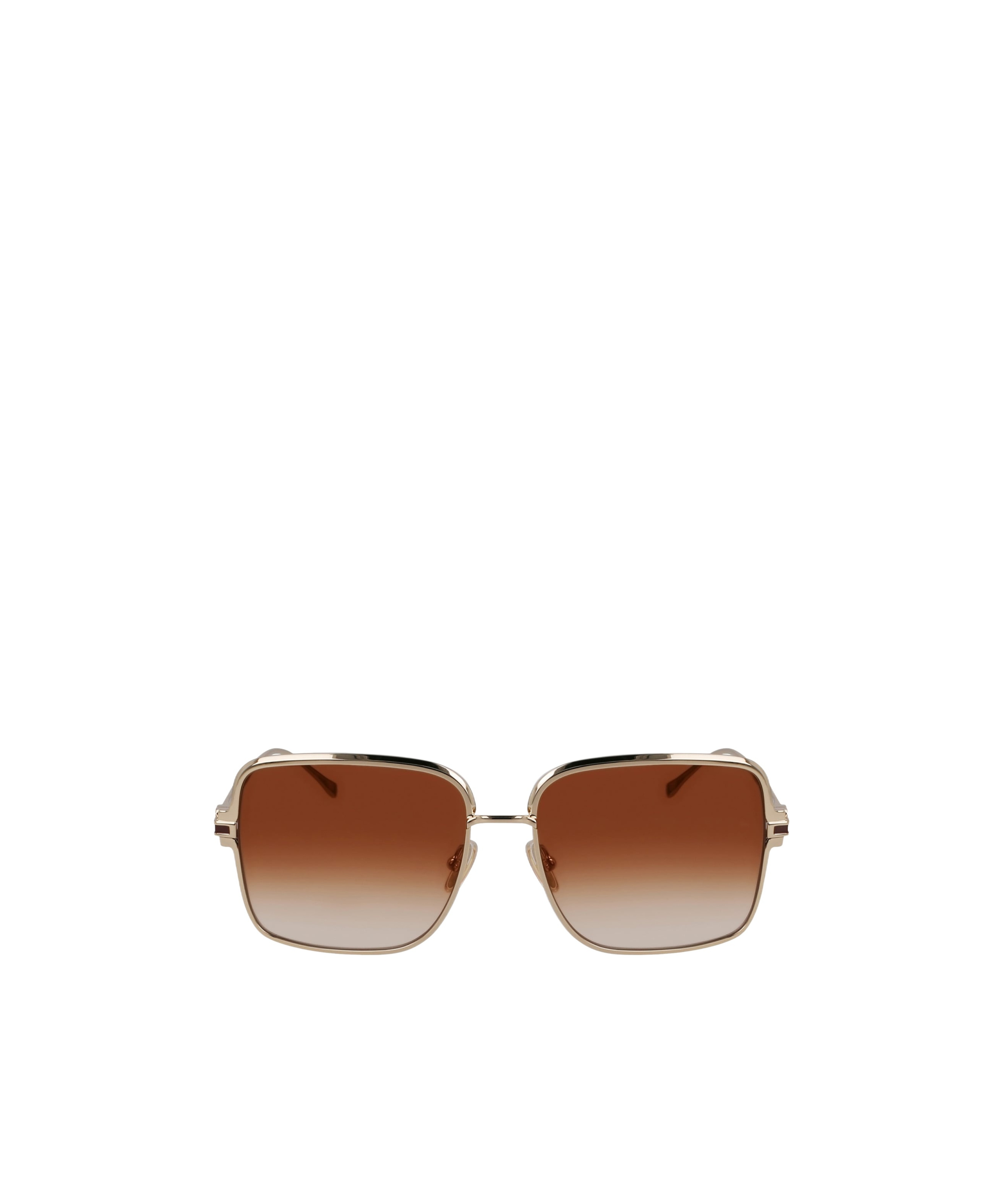 Ferragamo Gancini 57mm Modified Rectangular Sunglasses In Brown