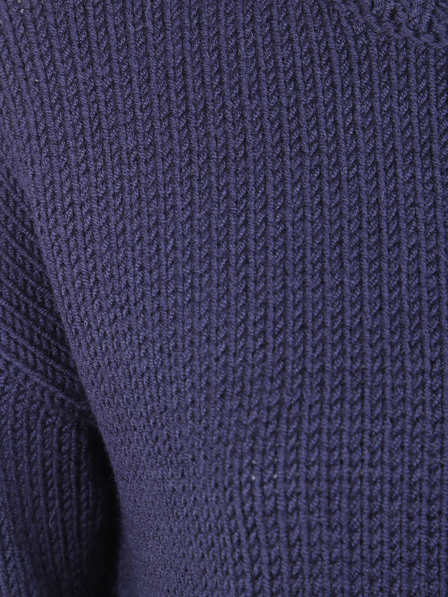 Baserange Ribbed Boat Neck Sweater In Blue