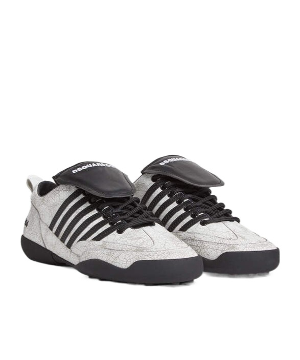 Dsquared2 Soccer Lace-up Low Top Sneakers In White