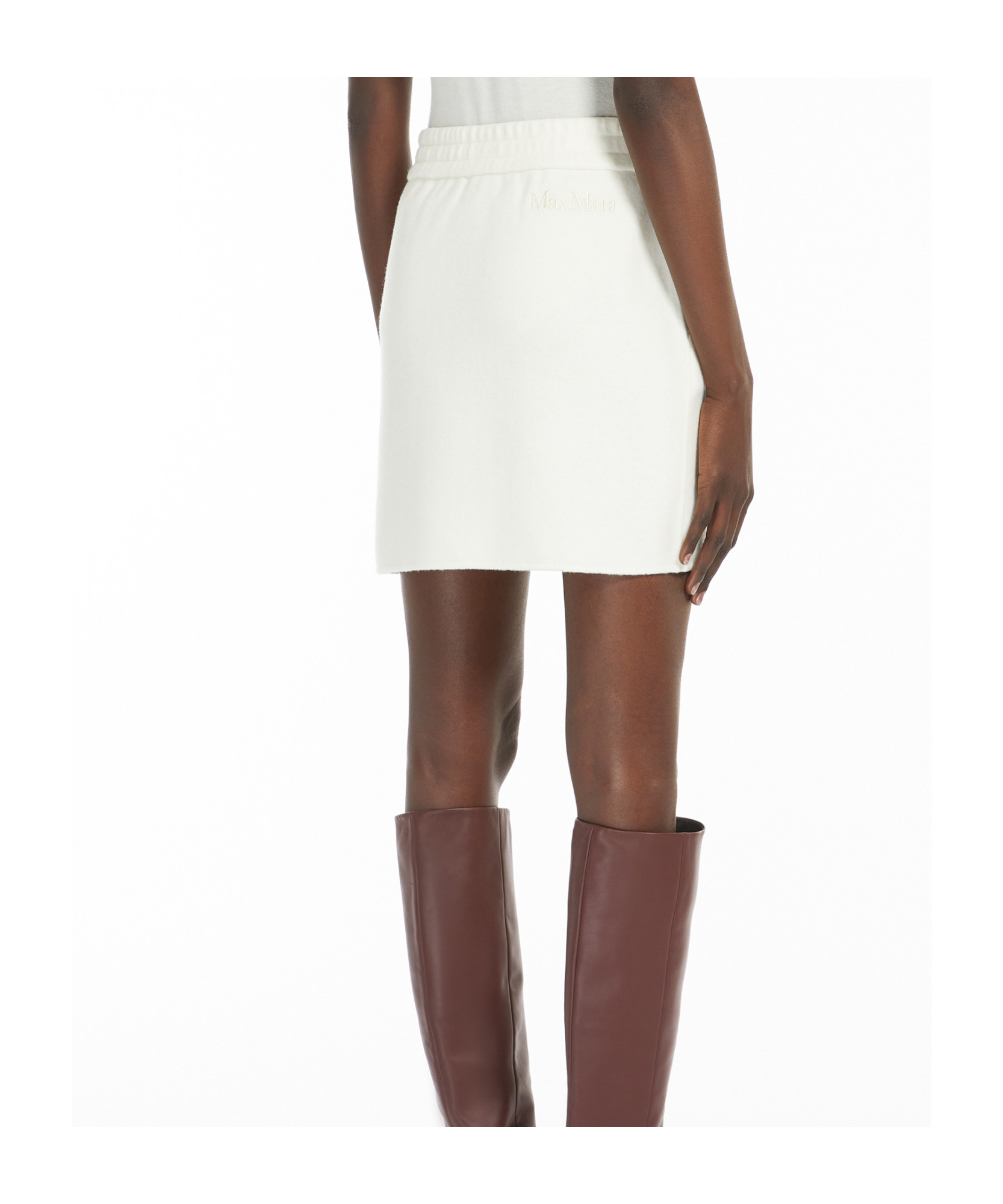 Max Mara Onagro Mini Skirt In White