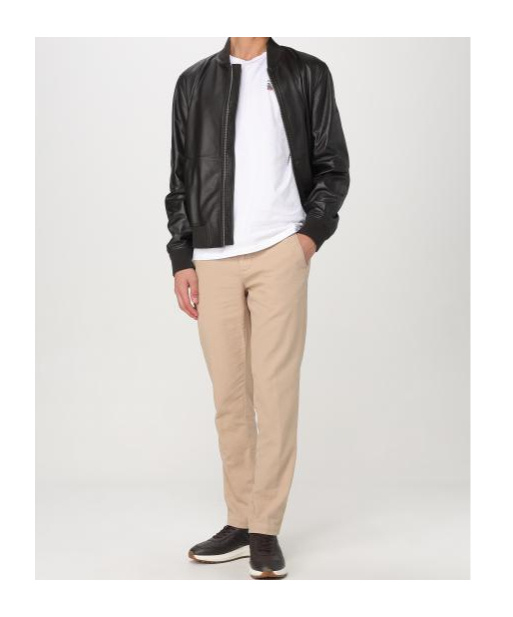 Bally Rib-trimmed Leather Bomber Jacket