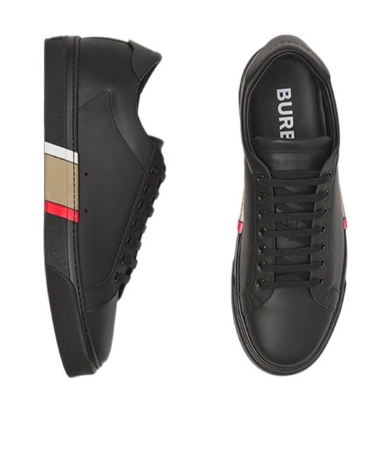 Burberry Round Head Low-cut Casual Shoes In Black